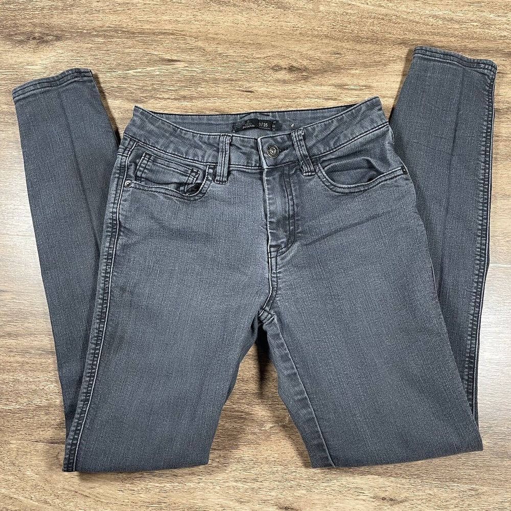 Prana‎ Women's 0 25 Gray Stretch Skinny Jeans Pants